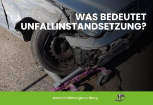 Beschädigtes Auto, Thema Unfallinstandsetzung.